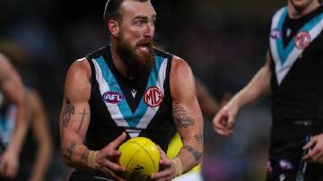 Port Adelaide's Charlie Dixon is hoping to secure a new contract with the Power. (Matt Turner/AAP PHOTOS)