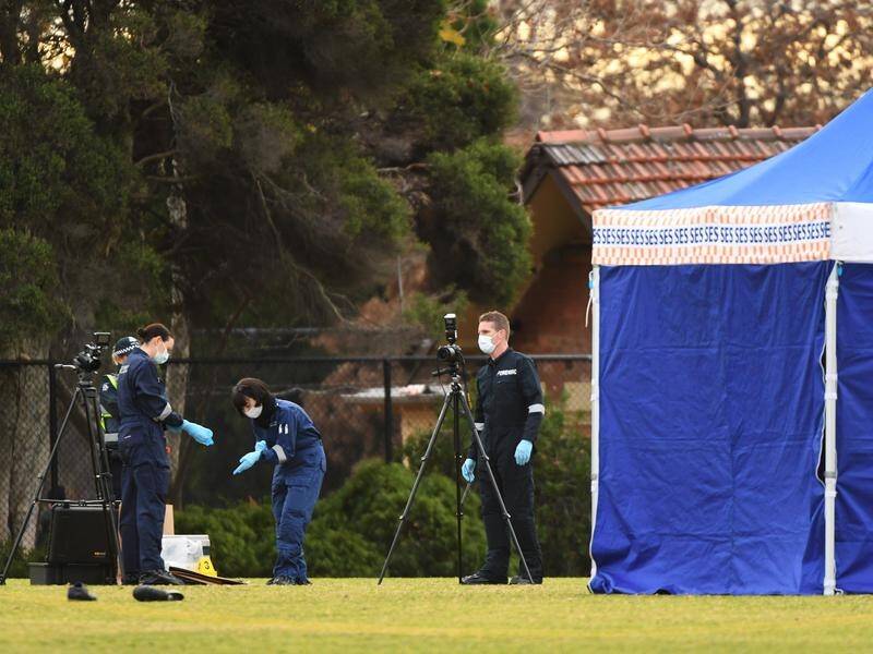 Police are yet to formally identify the body of a woman found on a soccer field in inner Melbourne.