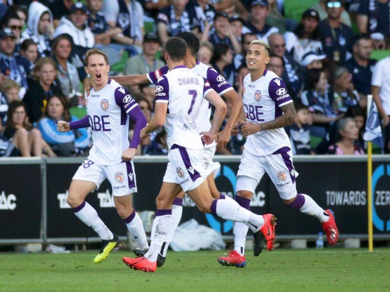 Perth are seven points clear on top of the A-League ladder after a 2-1 win over Melbourne Victory.