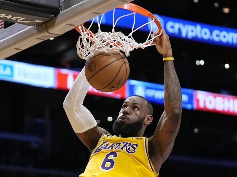 LeBron James has put himself within 63 points of overhauling the long-standing NBA top-scorer mark. (AP PHOTO)
