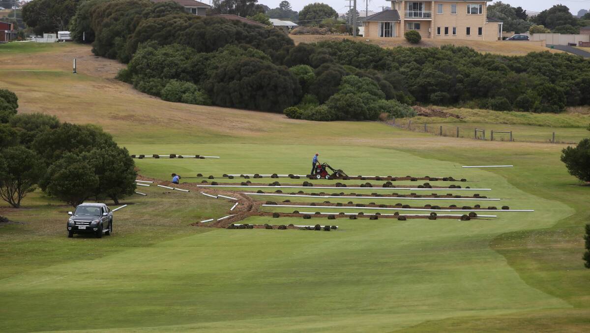 Drainage work has started on Warrnambool golf course’s 18th fairway.