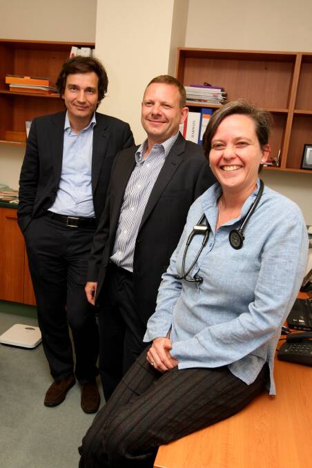 Doctors Oliver Klein, Ian Collins and Terri Hayes are helping to ease Warrnambool’s oncology load.  