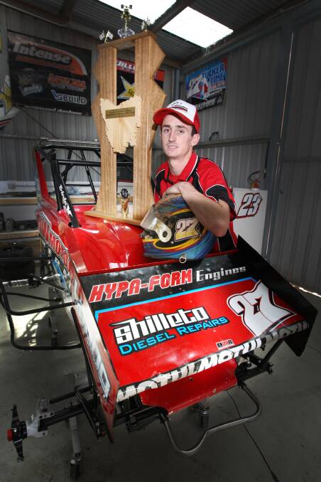 Dylan Willsher, 21, claimed the Tasmanian formula 500 title, emulating his father Darryl’s achievement. 