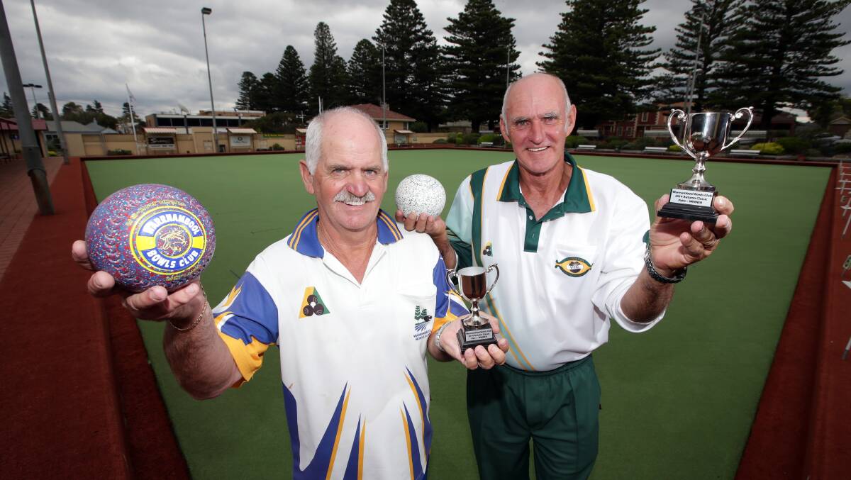 Autumn classic pair tournament winners Greg Baxter, from Warrnambool, and Hamilton’s Allen Sullivan had never played together before their surprise win. 