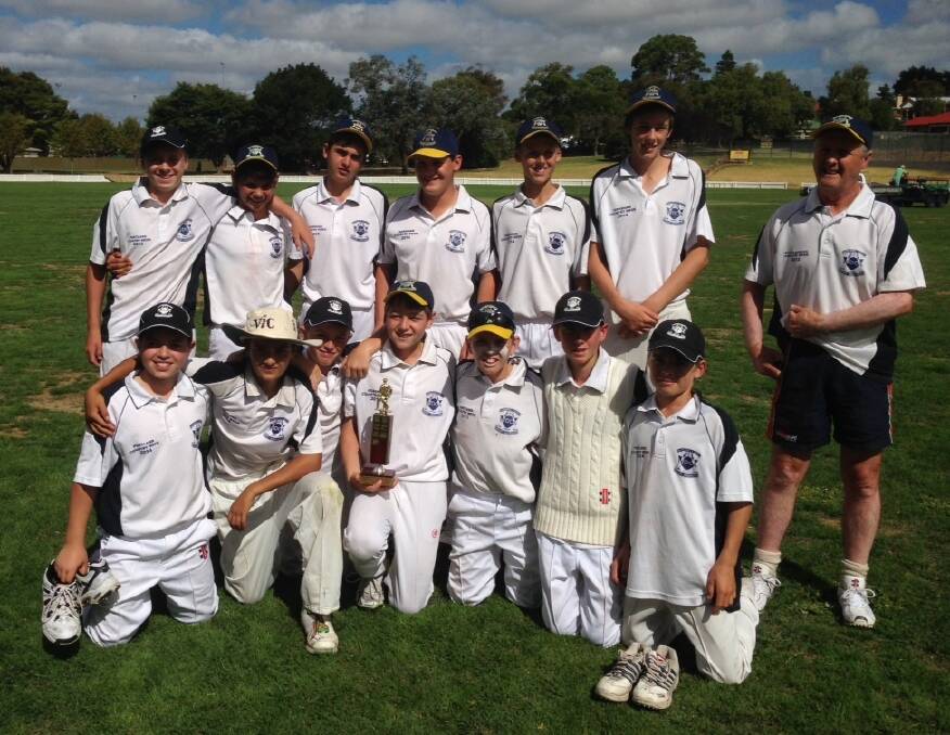WDCA’s under 14 side won the Cross Border Cup when it beat Mount Gambier and District Cricket Association.