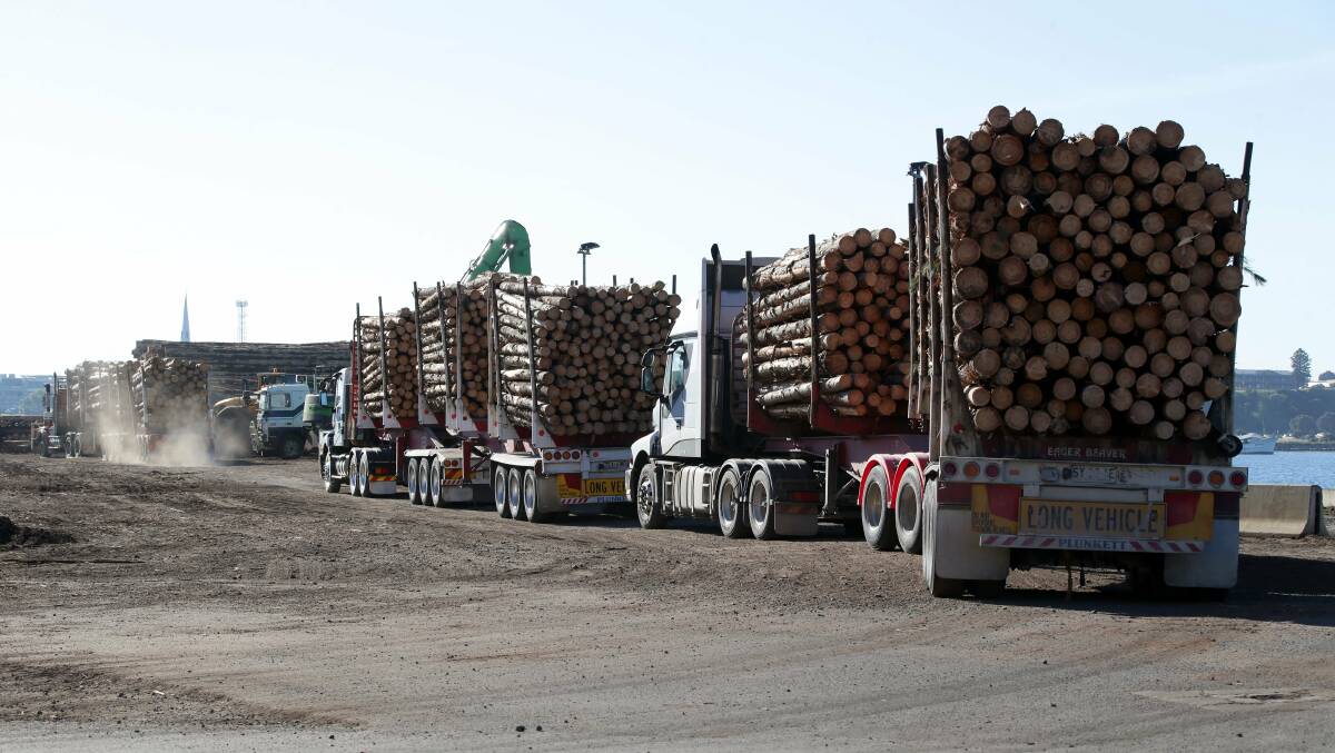 Trucks and trailers operating between the Port of Portland and south-west logging yards were targeted.