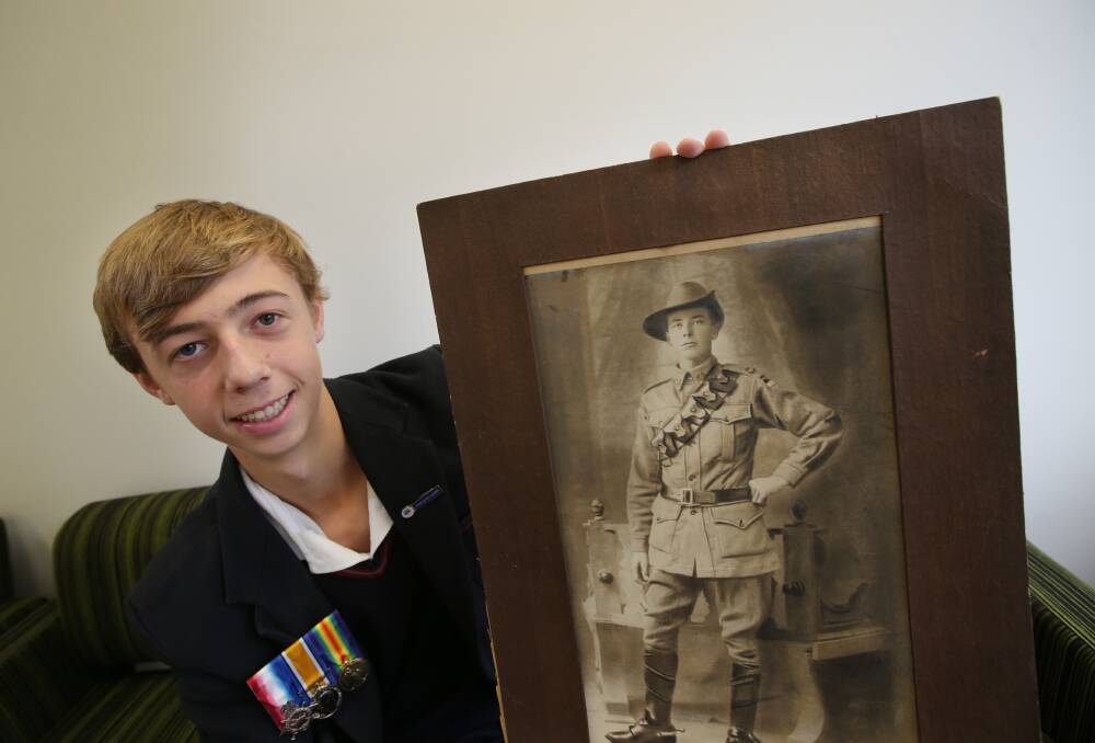 Warrnambool’s Harry Price, 14, who had five relatives involved in the First World War, is one of 80 Victorian students heading to Gallipoli to mark the 100th anniversary of the 1915 Anzac Day landings. 