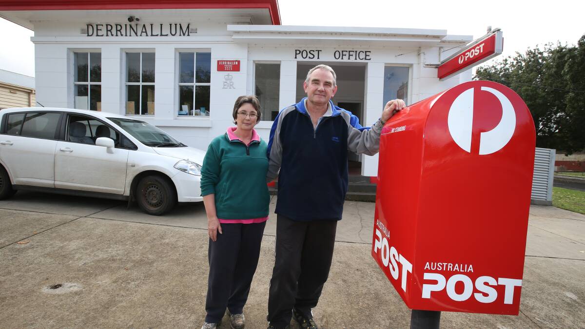Derrinallum Post Officer owners Margaret and Larry Howard. Picture: DAMIAN WHITE 