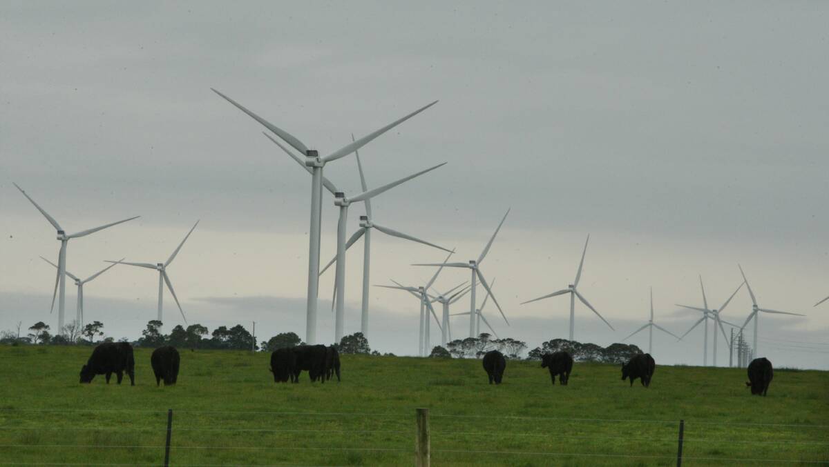 A wind turbine spat has developed between the state’s farming and environmental lobbies over a national plan to increase clean energy production. Picture: LEANNE PICKETT