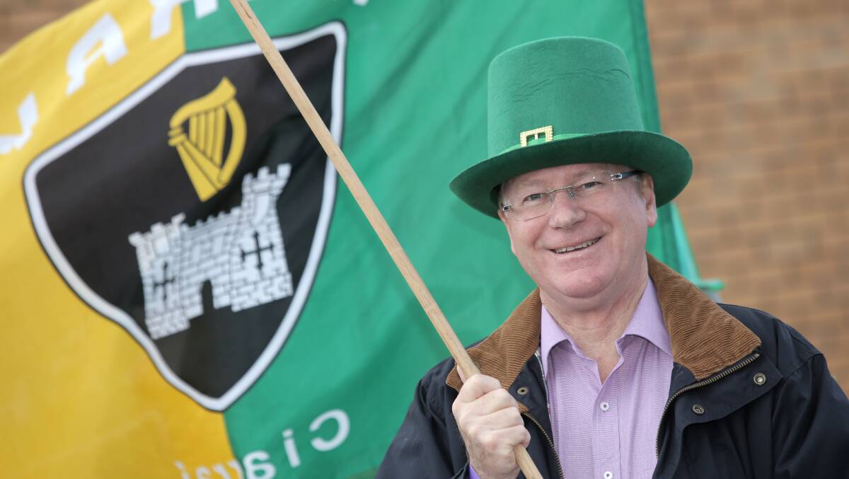 Premier Denis Napthine gets in the Irish spirit. Picture: VICKY HUGHSON
