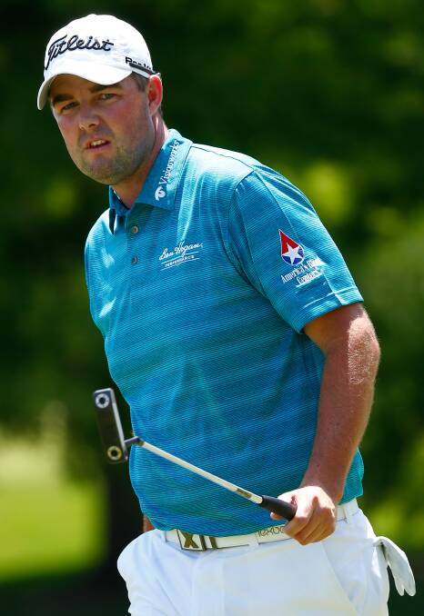 Marc Leishman on the ninth hole of the Byron Nelson Championship in Texas. Picture: GETTY IMAGES