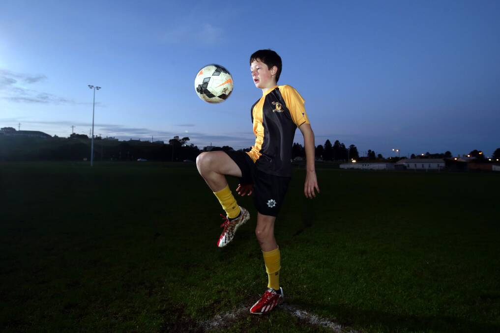 Practice makes perfect for Warrnambool Wolves under 12 team member Morgan Morland-Hunt, 11. Picture: DAMIAN WHITE