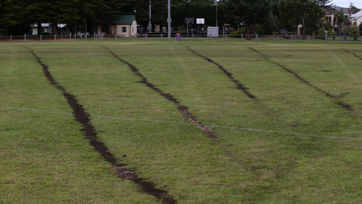 Soil used to fill drainage lines at Port Fairy’s Gardens Oval was found to contain potentially-dangerous items.