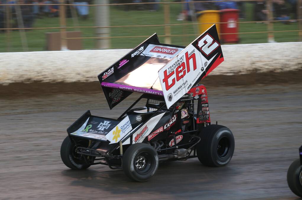Brooke Tatnell qualified on the third row of the Grand Annual Sprintcar Classic A main last night, one of five Australians in the first six positions. 150123DW60 Picture: DAMIAN WHITE