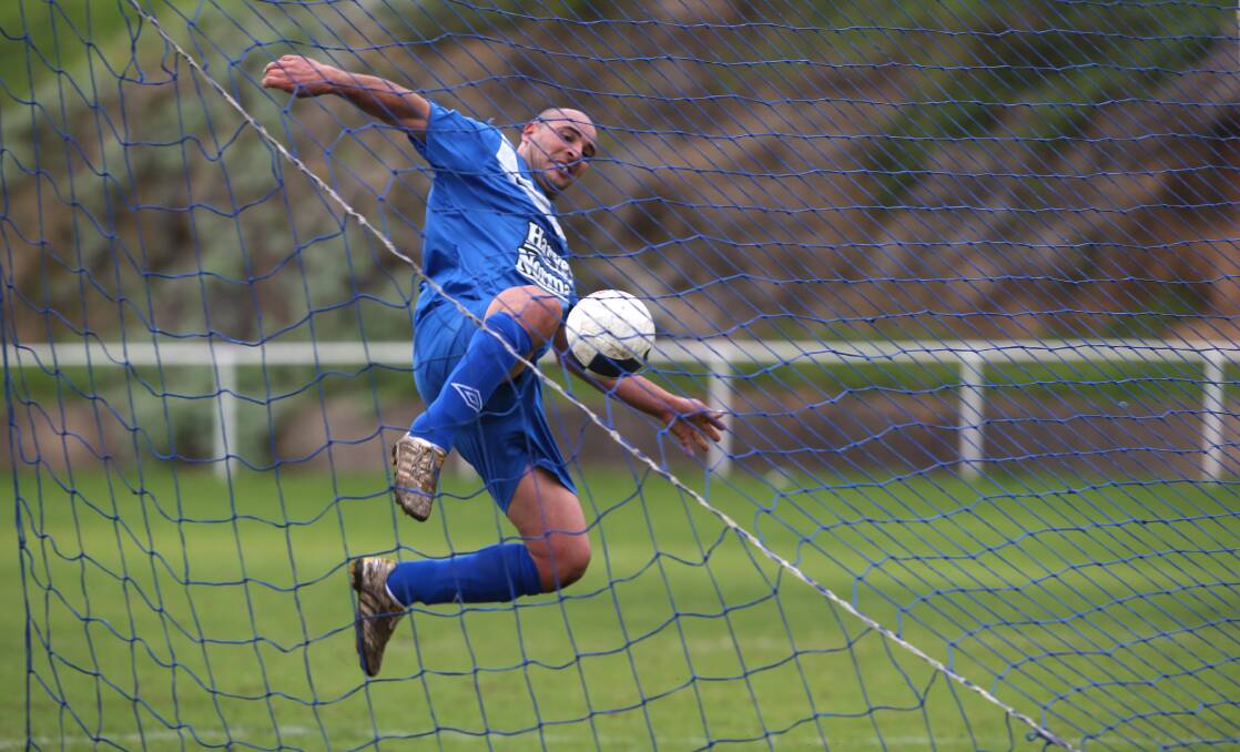 Warrnambool Rangers’ Ahmed Ebeid helps put their opponents on the back foot with a goal approaching half-time. 