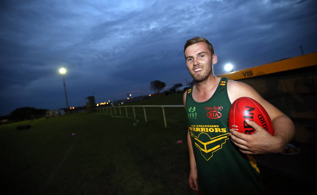 Josh Walsh: back in familiar football surrounds at Davidson Oval.