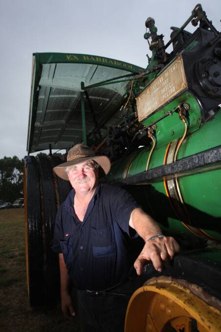 John Brown, from Warrnambool, had his 1909 Foden steam traction engine on show at Cobden. 