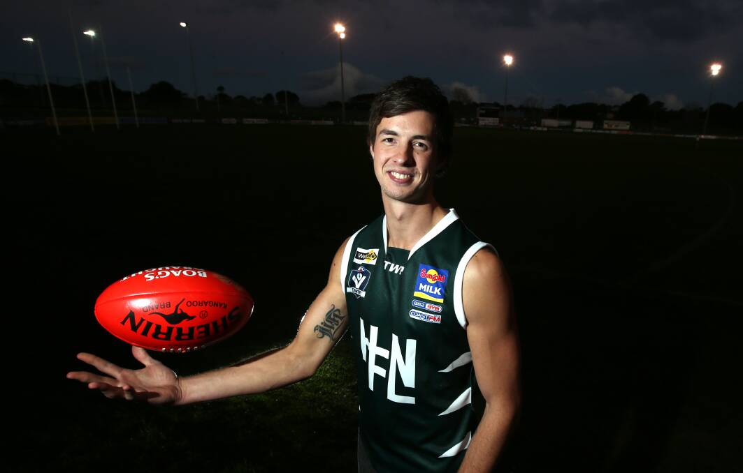 Koroit ruckman Jeremy Hausler, 23, says he's honoured to be selected to play for Hampden in this weekend's interleague match against Ovens and Murray. 
Picture: DAMIAN WHITE