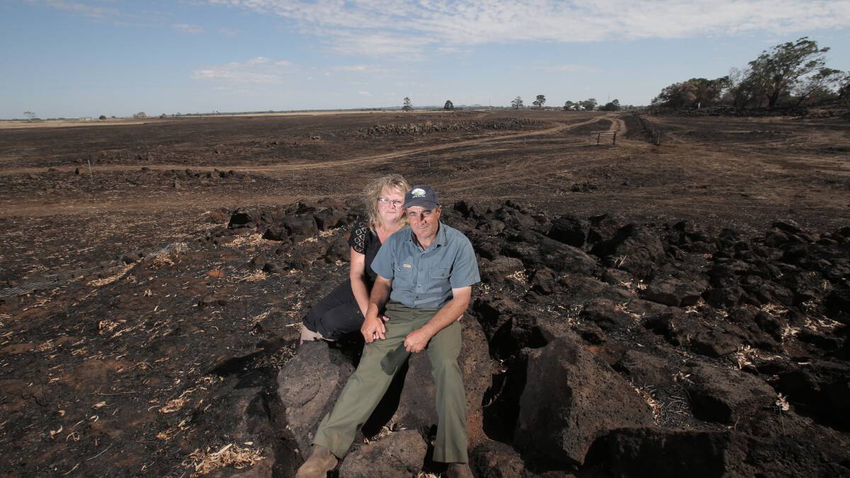 Stonyford dairy farmers Vicki Curran and Neil Kent were among the worst hit by the February 5 fire.