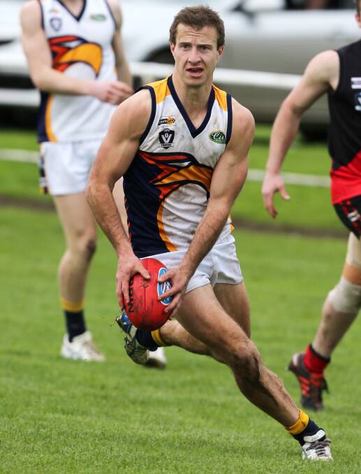 Matthew Wines is kicking on with North Warrnambool Eagles. 