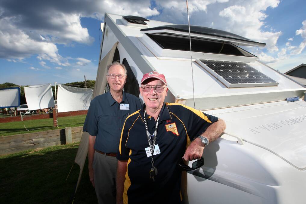 Avan Club of Australia president Cliff Hicks (left), from Garran in the ACT, and Bill McKeough, from Seaton in South Australia, have a common interest in Avans. 