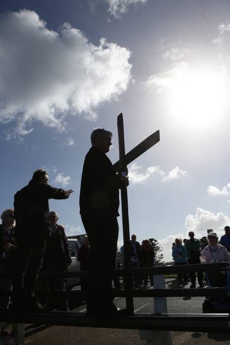Tomorrow’s Way of the Cross walk begins at Cannon Hill in Warrnambool. 140418AS05Picture: AARON SAWALL