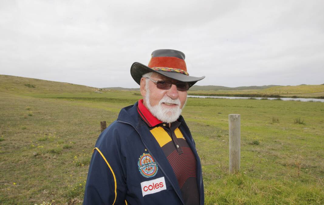 Indigenous elder Robbie Lowe near Kelly’s Swamp, west of Warrnambool. He believes too many construction projects are carried out without proper consultation about possible impacts on ancient indigenous heritage sites.      150209AM07   Picture: ANGELA MILNE