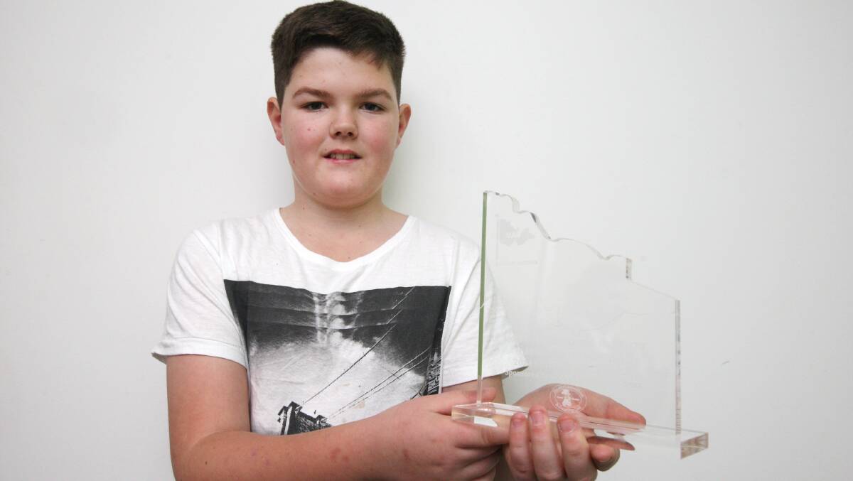 Benjamin Hirst, 12, from Mailors Flat has won a state award for his muffins. 140711AS16 Picture: AARON SAWALL