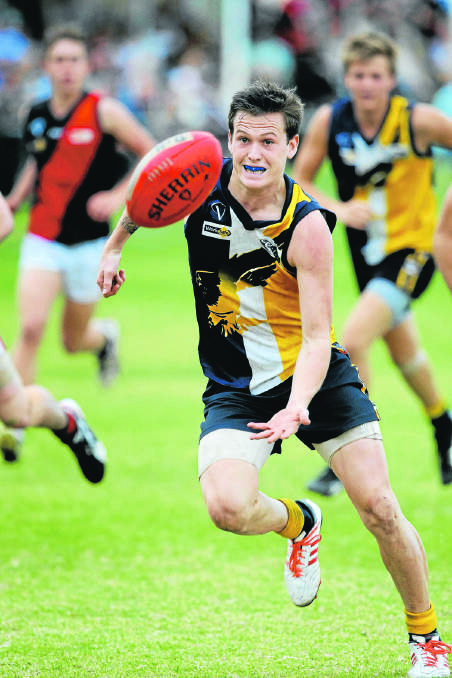 Mark Murphy returned from a knee injury to kick eight goals on Saturday for North Warrnambool Eagles. 