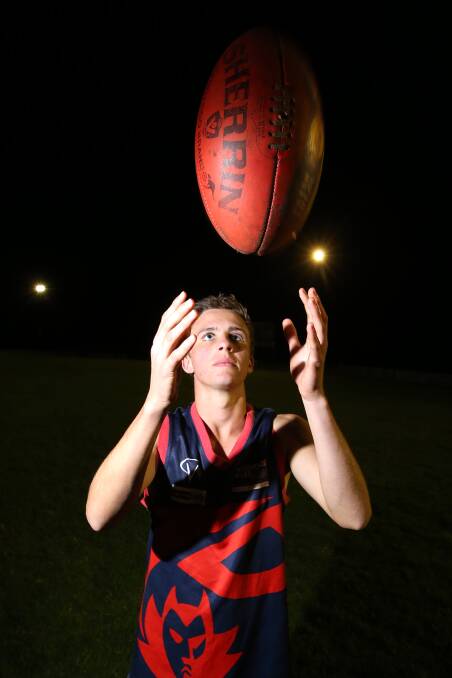 Timboon Demons player Dylan Smith has already achieved his two ambitions for this season. Picture: DAMIAN WHITE