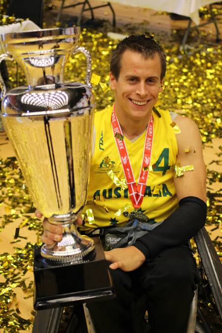 Camperdown wheelchair rugby player Josh Hose has tasted world championships glory with the Australian Steelers. PHOTO: Australian Paralympic Committee