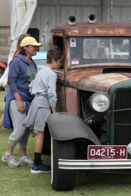 Rosemerri Jackson and her son Lachlan Jackson, 11, both of Camberwell, enjoy visiting the Show and Shine during their annual holiday in Port Fairy.