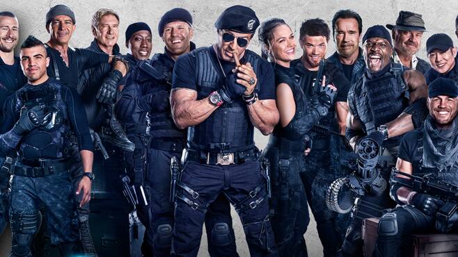The stars (most of them) of The Expendables 3.