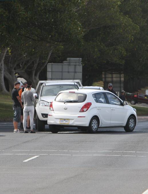 No one was hurt in a Raglan Parade collision on Monday morning.