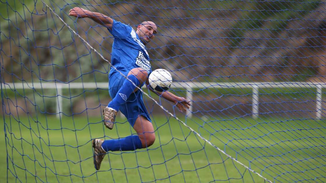 Warrnambool Rangers’ Ahmed Ebeid helps put their opponents on the back foot with a goal approaching half-time.