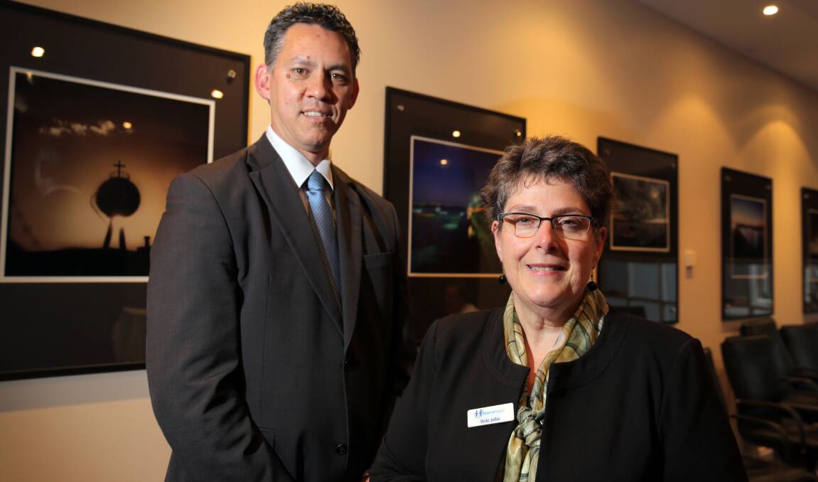 Warrnambool City mayor Michael Neoh (left)said Peter's Project founder Vicki Jellie had made significant contributions to the community.