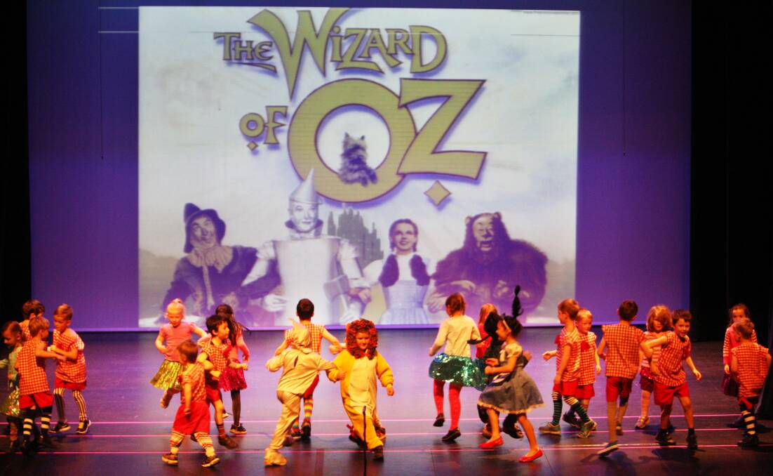 Woodford Primary School grade prep/one students rehearsing the Wizard of Oz for their annual concert at Lighthouse Theatre Warrnambool.  Picture: ANGELA MILNE