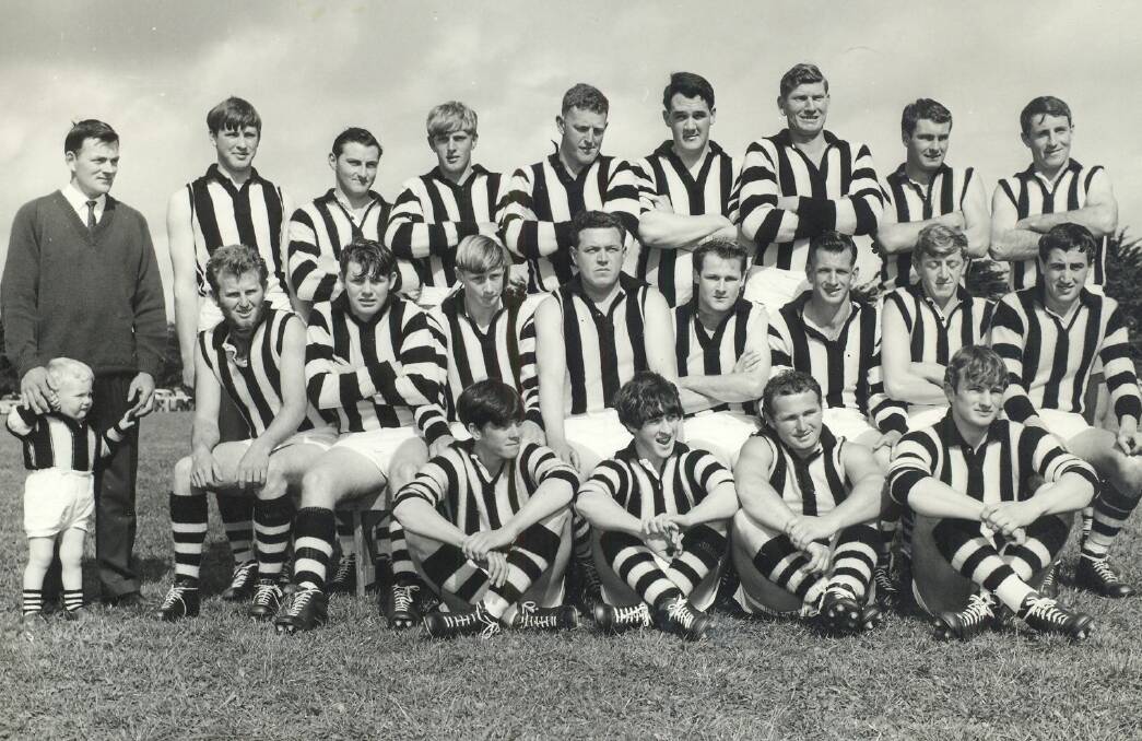 DROUGHT-BREAKERS: Hawkesdale's 1966 premiership team will celebrate 50 years since the club's breakthrough flag this weekend.