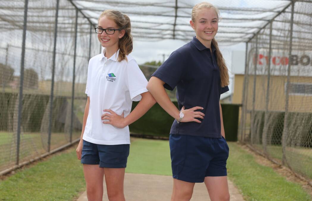 NEXT GENERATION: Warrnambool College's Chloe McKenzie, 12, and Grace Farrer, 13, have been named in the Western Waves' under 14 female state championships squad.