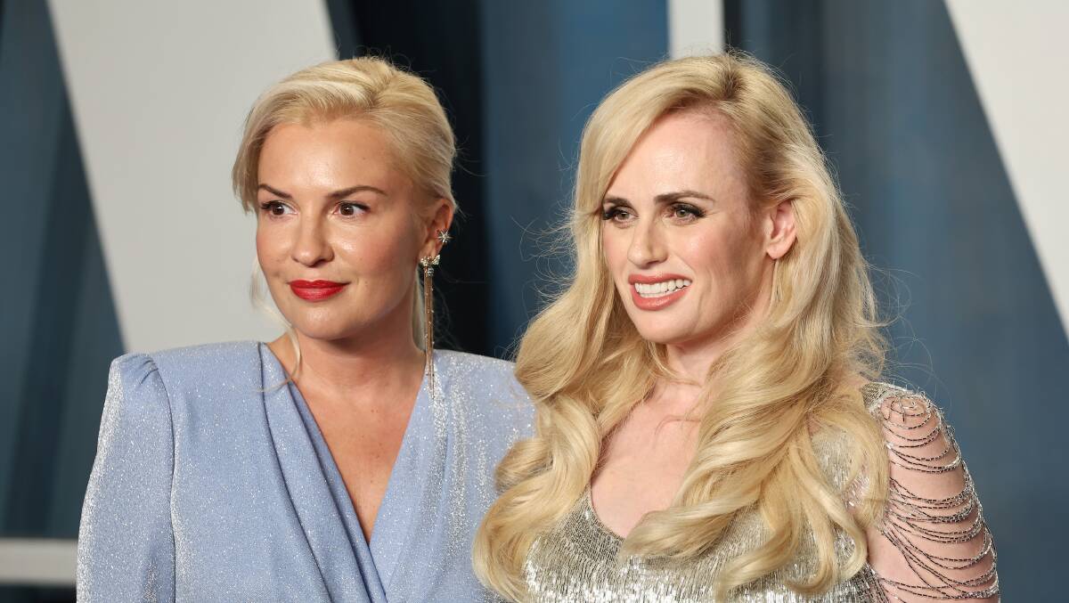 Rebel Wilson (right) attends the 2022 Vanity Fair Oscar Party with Ramona Agruma in March. Picture: Getty Images