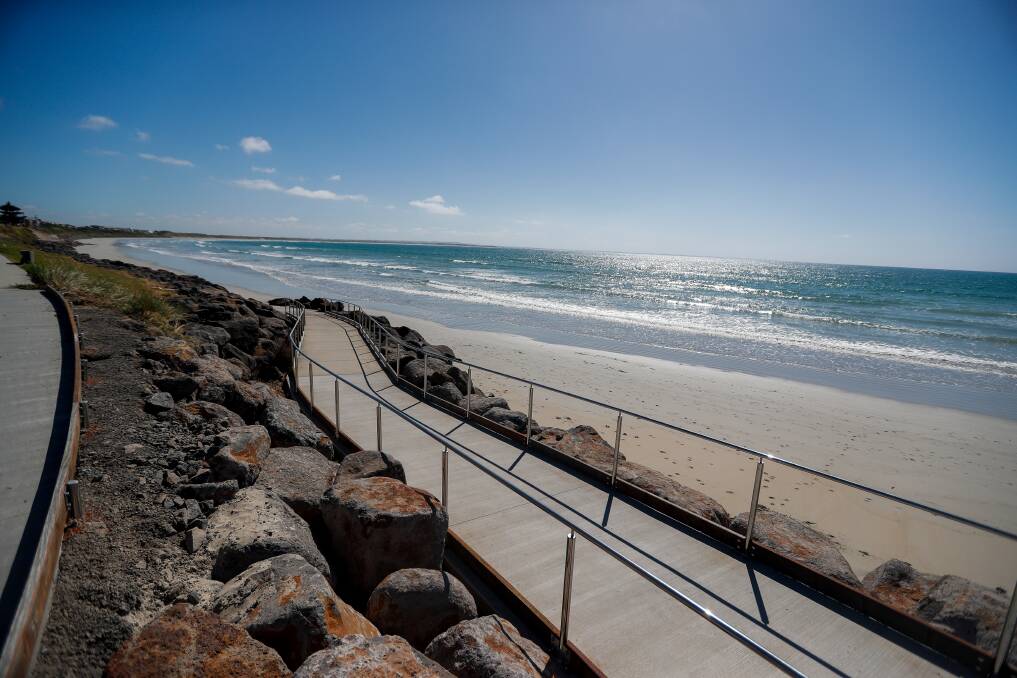 The new access ramp at East Beach, Port Fairy. Picture: Morgan Hancock. 