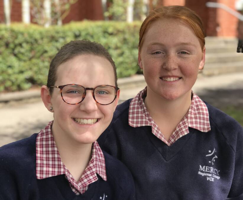 Close bond: Brodie Humphrey (right) will lose her locks for charity in honour of her friend Stacey Riches who donated her own hair before beginning chemotherapy. 