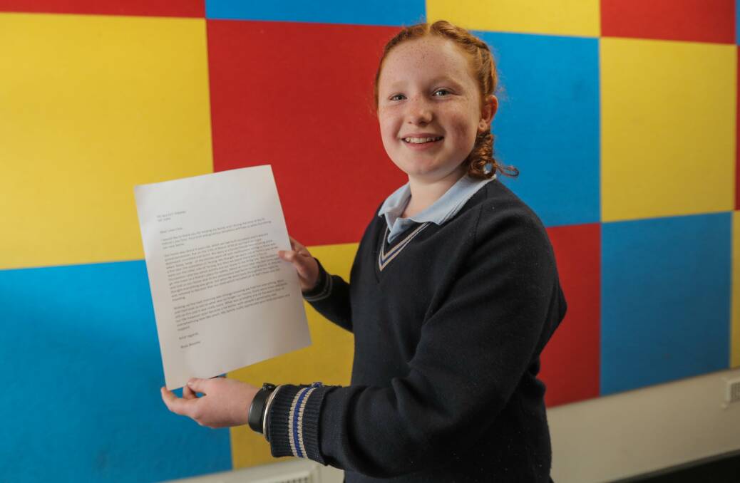RESILIENT: Rose Beasley, 11, wrote a touching letter thanking the community after her family lost their home in the St Patrick's Day fires. Picture: Morgan Hancock