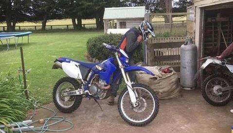 GONE: The Yamaha WR450 04 motorcycle that was stolen from a Johnstone Road property in Warrnambool at the weekend.