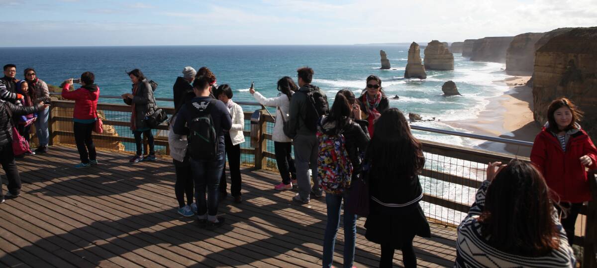 NUMBERS: Overseas tourists at the Twelve Apostles.