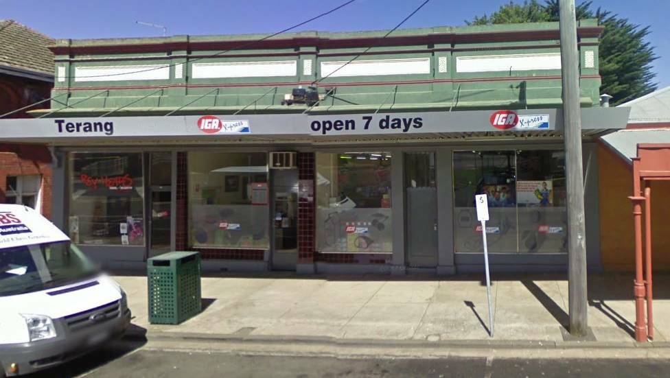 Victims: The Terang's Squires IGA X-press where there was an attempted armed robbery at 5pm on Tuesday.