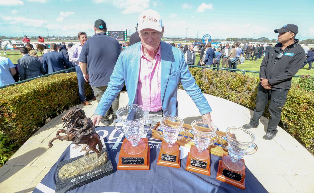 Parade: Bill Gibbons with some of the Jericho Cup memorabilia in December. Picture: Michael Chambers