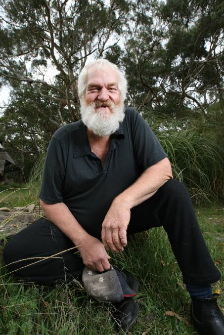 Gentle giant: Mal Sutherland, 53, pictured at his Tyrendarra home in 2008: “I ran into people today who said ‘I didn’t think you’d still be around’."
