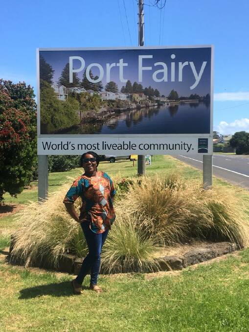 Welcome: Gloria Masukuzi stayed with Port Fairy families during her visit to Australia. She is the project manager of the Bandari School overseeing it and its associated community programs in Mto wa Mbu, Tanzania.
