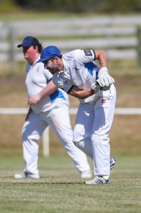 SAFE: Ben Dobson behind the stumps for Wesley in the Warrnambool District Cricket Association. Picture: Morgan Hancock